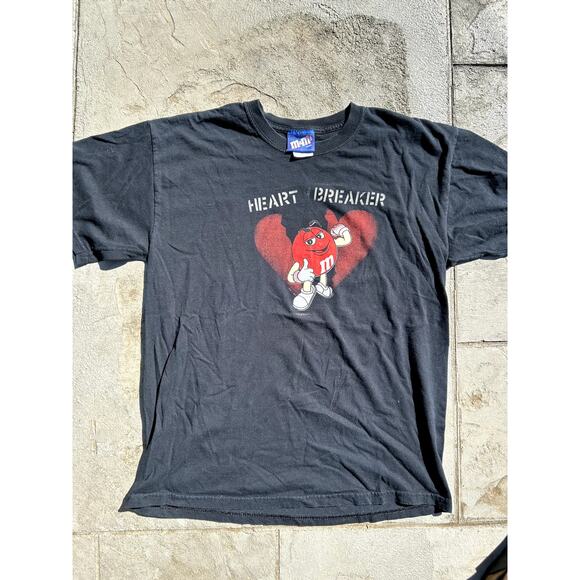 M&M Heart Breaker Vintage Black M&M Brand T Shirt - Great Condition - Picture 1 of 3